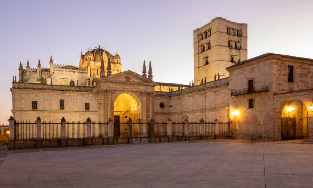 istock Zamora Cathedral in Spain - blue hour. 1381881858
