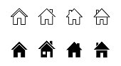 istock House or home illustration, icon design element suitable for website, print design or app 1381908829