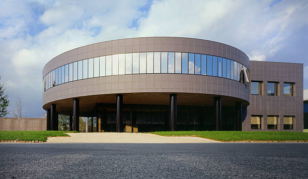istock Modern building for offices with rounded glass facade 138190962
