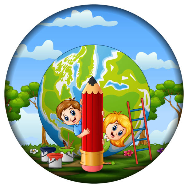 Ilustración de Escolares Felices En Un Marco Circular y más Vectores Libres de Derechos de Aire libre - Aire libre, Alegre, Amistad - iStock Ilustración de Escolares Felices En Un Marco Circular y más Vectores Libres de Derechos de Aire libre - Aire libre, Alegre, Amistad - iStock