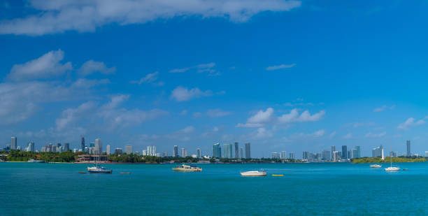 istock Panorama moored in Biscayne bay - Miami beach - Florida 1381921095