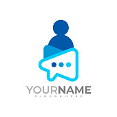 istock People Talk logo vector template, Creative Consult logo design concepts 1381936050
