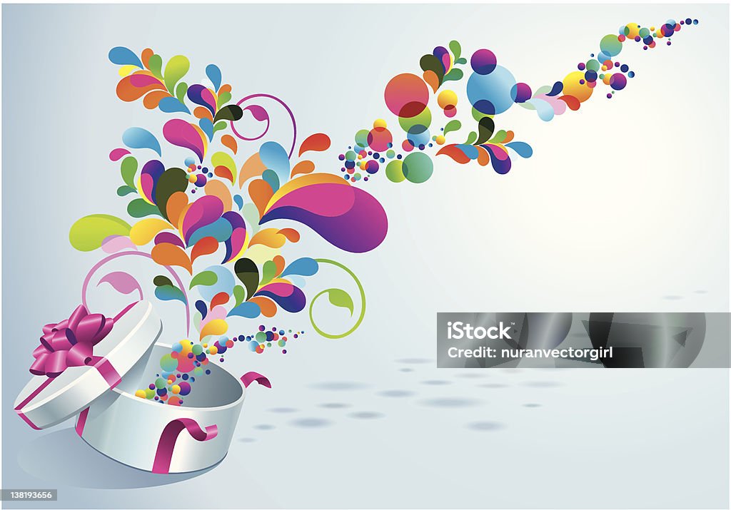 Colorful gift background. Box - Container stock vector