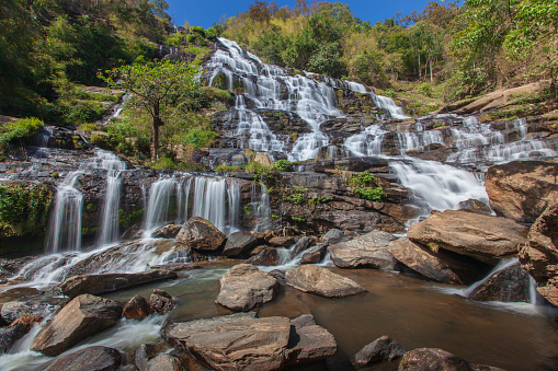 View of Mae Ya waterfall at Doi Inthanon national park, Chiang mai ,Thailand