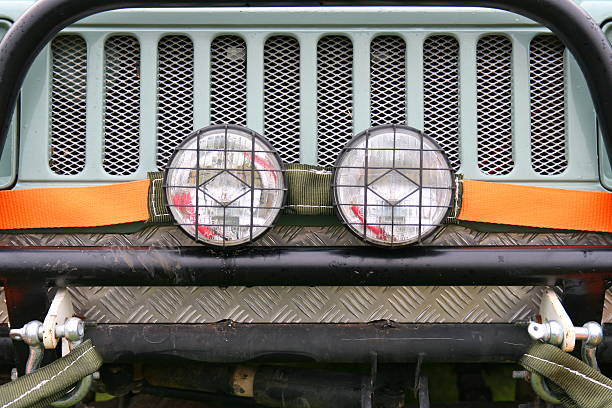 Off Road 4x4 SUV Vehicle with recovery shackles and strop