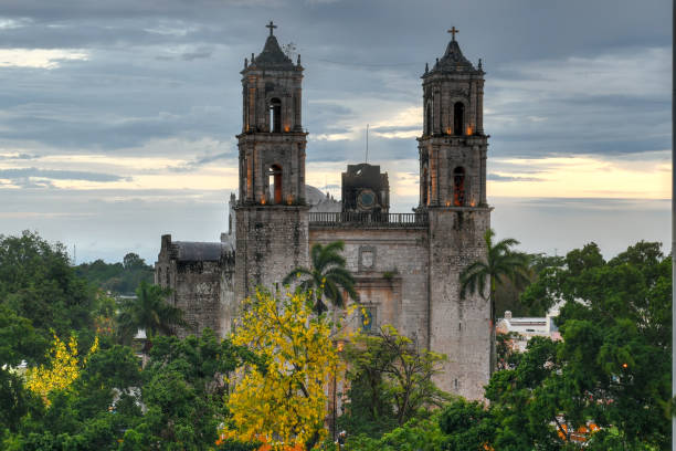 istock Cathedral of San Gervasio - Valladolid, Mexico 1381950845