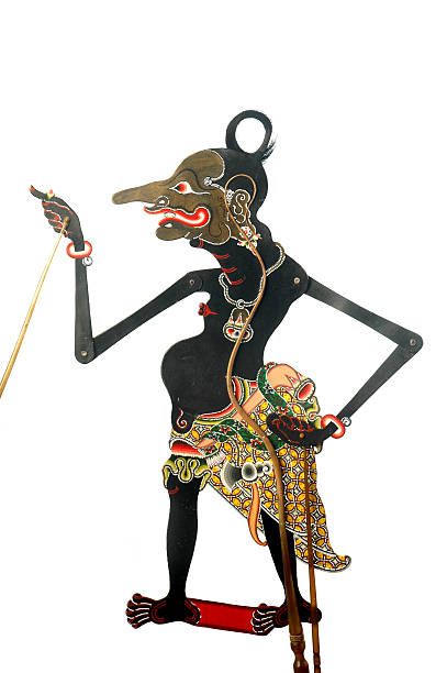 shadow puppet isolated puppet skin wayang kulit stock pictures, royalty-free photos & images