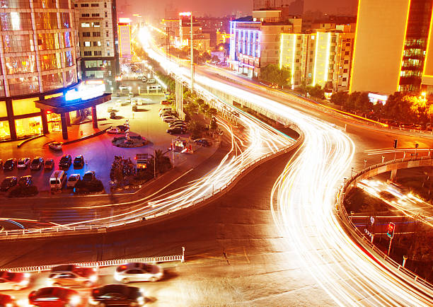 istock traffic on junction in city 138196359