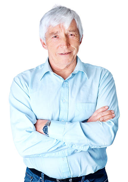 istock Confident senior man isolated against white 138199579