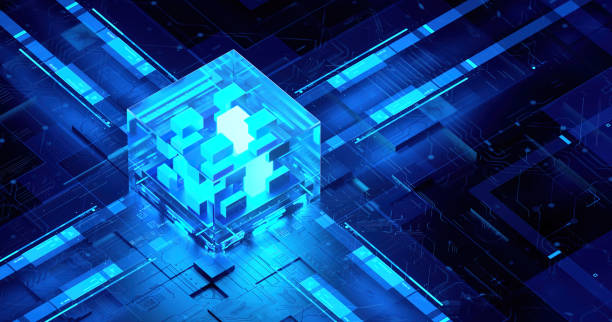 istock 3D rendering of cyberpunk AI. Circuit board. Technology background. Central Computer Processors CPU and GPU concept. Motherboard digital chip. Tech science background. 1382012774
