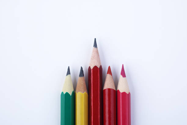istock Different pencil Standing Out From The Crowd, Leadership concept 1382015022