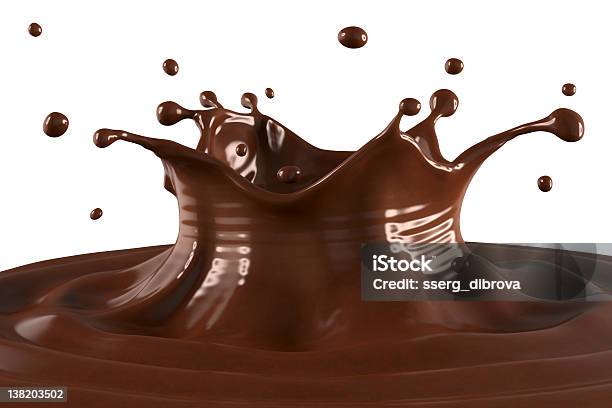 Schokolade Splash Stockfoto und mehr Bilder von Schokolade - Schokolade, Krone - Kopfbedeckung, Spritzendes Wasser