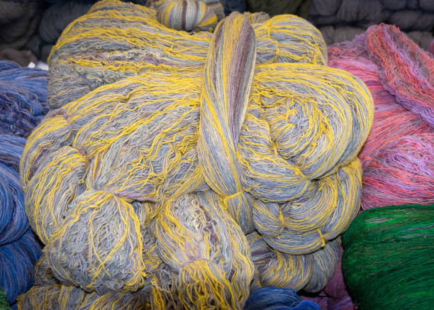 istock wool yarn threads, close-up of yarn texture, knitting as a hobby 1382038873