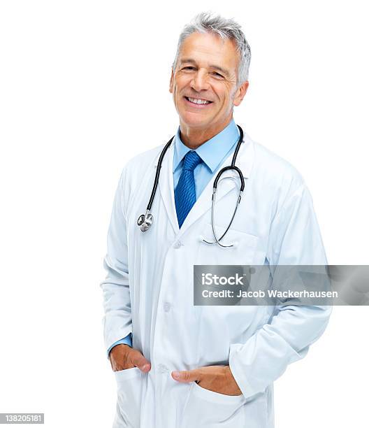 Friendly Family Doctor Stock Photo - Download Image Now - Hands In Pockets, Healthcare Worker, One Person