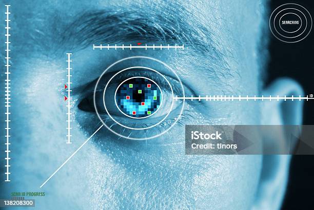 Iris Scan Security Stock Photo - Download Image Now - Accessibility, Biology, Biometrics