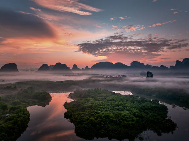 Lake in Krabi Thailand stock photo