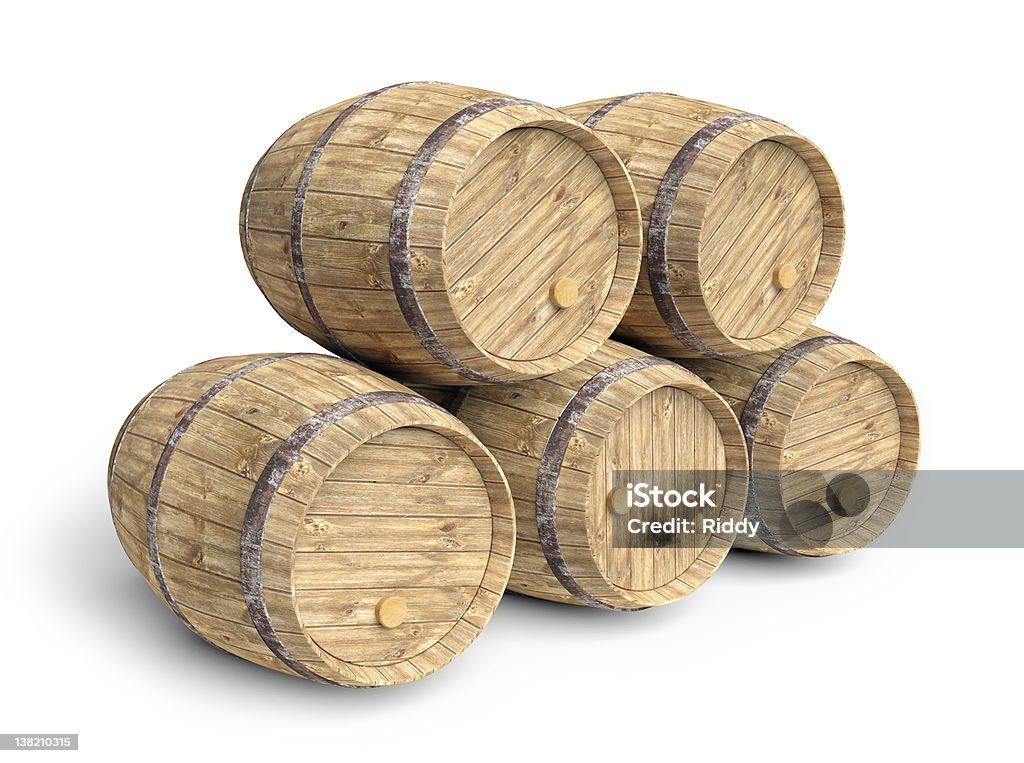 Grupo um barril de vinho - Foto de stock de Barril royalty-free