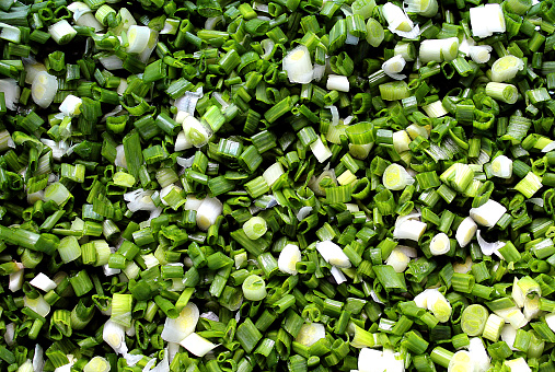 Texture onion green fresh sliced for taste