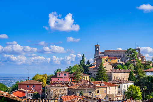 View of Montecatini Alto, a frazione of the famous spa destination Montecatini Terme