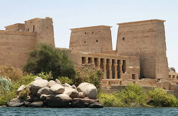 The Temple of Isis on the Island of Philae, Egypt.