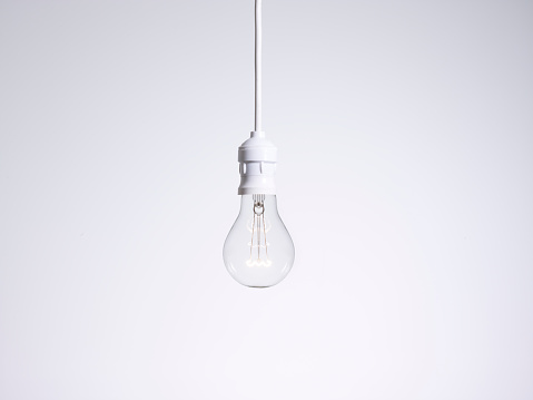 Light bulb isolated on white