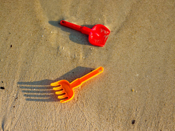Children toys on the beach