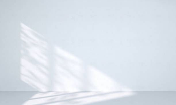 ombra su un muro bianco - domestic room elegance window abstract foto e immagini stock