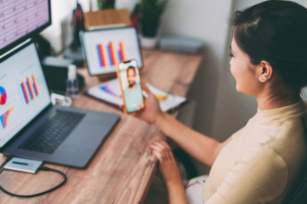 istock COVID-19 Home office, video call with friend 1382181815