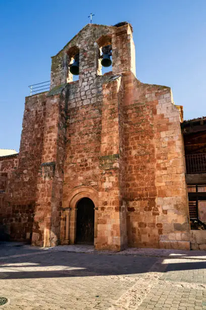 Historic Romanesque church of the twelfth century, of San Miguel in Ayllón. Segovia. Castilla León.