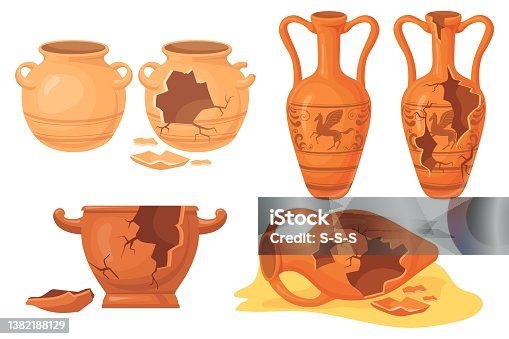 191 Cartoon Of Old Clay Pots Illustrations & Clip Art - iStock