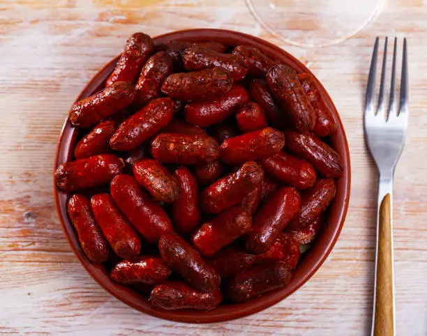 Photo of Roasted small chorizo sausages