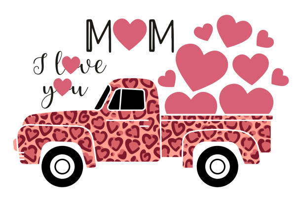 Happy Valentines Day Truck Heart Carrying Love Heart Costume T-Shirt Happy Valentines Day Truck Heart Carrying Love Heart Costume T-Shirt