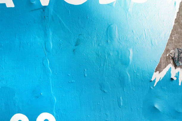 Old blue wall background with copy space