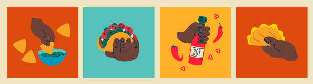 istock A set of cards with Mexican food 1382205143