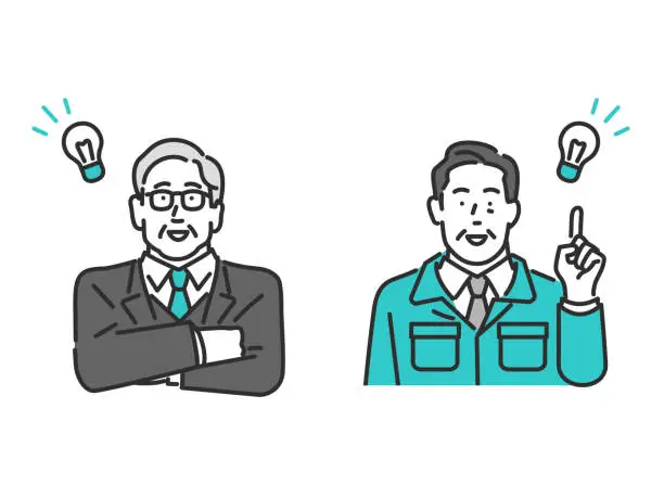 Vector illustration of Communicating  businessperson