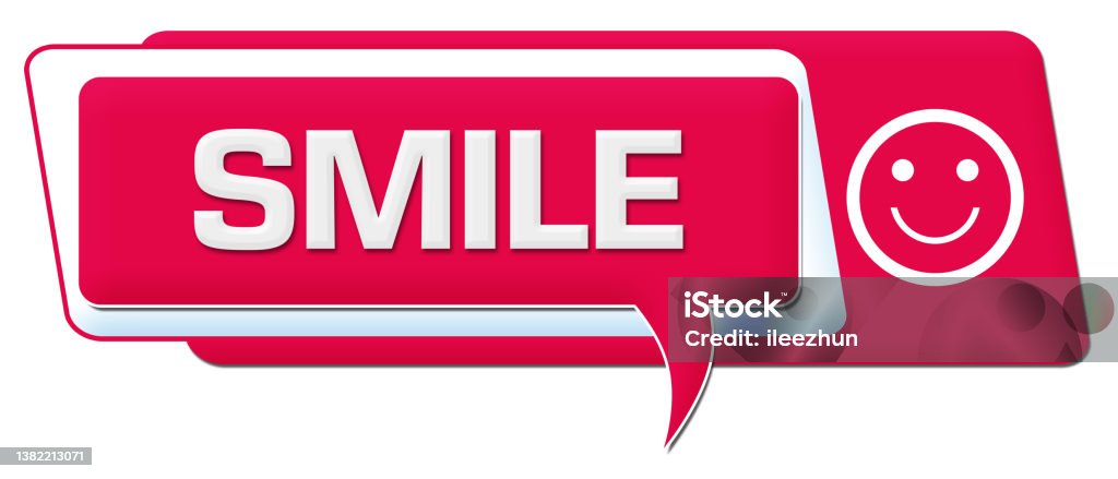 Smile Comment Smile Pink White Comment Symbol Horizontal Stock Illustration ...