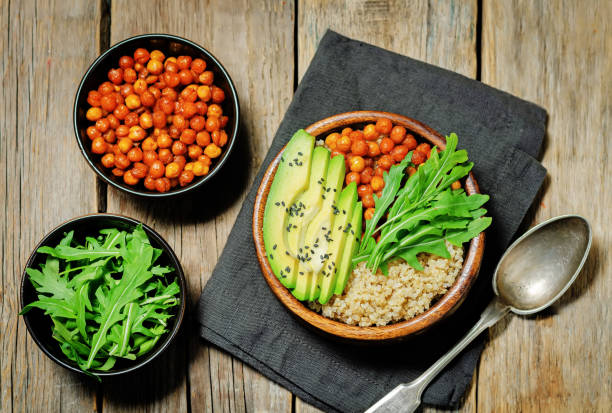 istock Quinoa roasted chickpeas Buddha bowl 1382218380