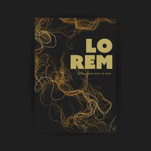 Flyer or Cover Design Modern Style Abstract Flyer or Cover Design for Your Business with Dark Digitally Generated Pattern - Template Applicable for Brochures, Reports, Presentations, Placards, Posters, Guides, Catalogs colorful page borders stock illustrations
