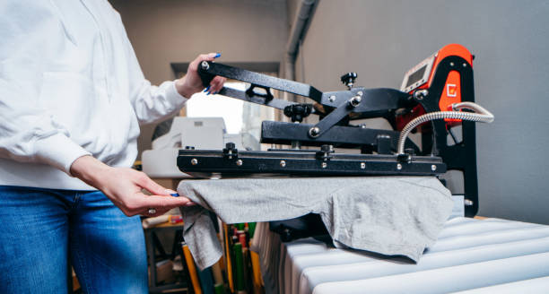 istock Desktop thermo press for printing images on fabric. 1382229598