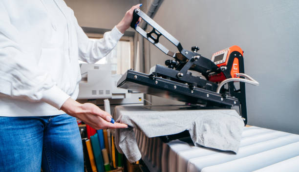 istock Desktop thermo press for printing images on fabric. 1382229605