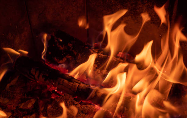 istock Fireplace in the house background 1382235819