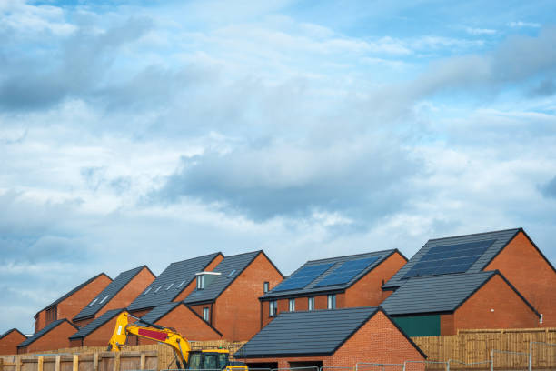 New build modern architecture houses in England UK