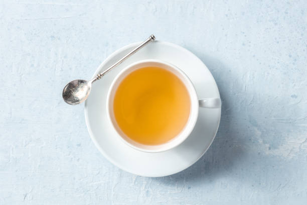 istock A cup of tea, clean minimalist overhead shot 1382272127