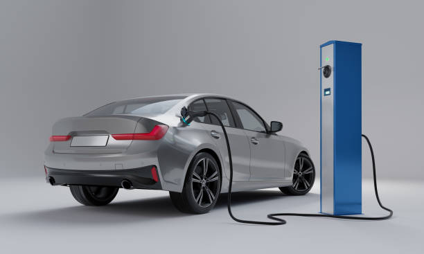 Generic electric car charging battery, 3d render stock photo
