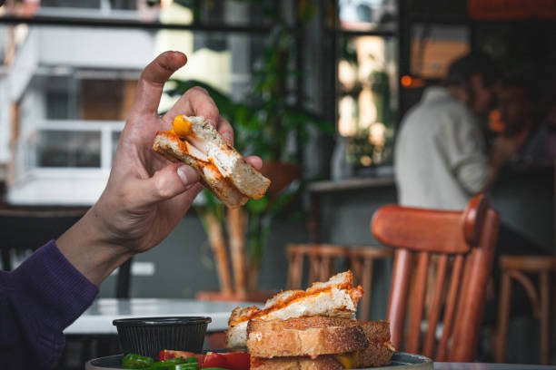 3 types of cheese toast in cafe