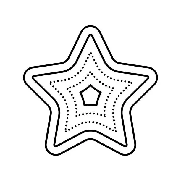 Vector illustration of star ocean line icon vector illustration