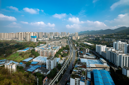 Sunny Chongqing city skyline
