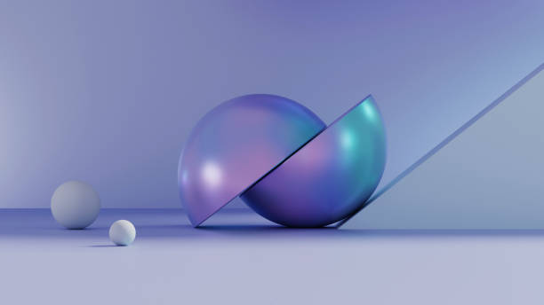 istock Rainbow geometric shapes Modern 3D Hologram, abstract colorful background, Simple wallpaper. 3d Rendering image. 1382302763