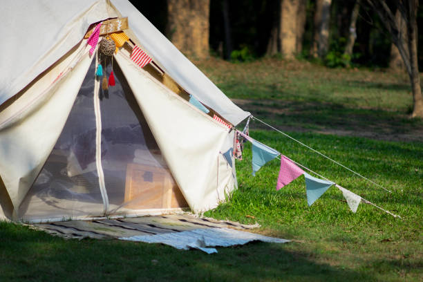 istock Vintage Camping For tourists with nature. 1382305663