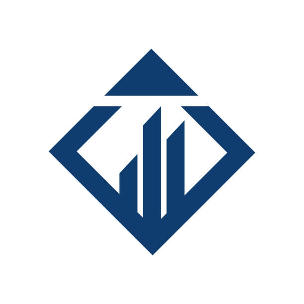 finanz logo vektor illustration in trendy - bank stock-grafiken, -clipart, -cartoons und -symbole